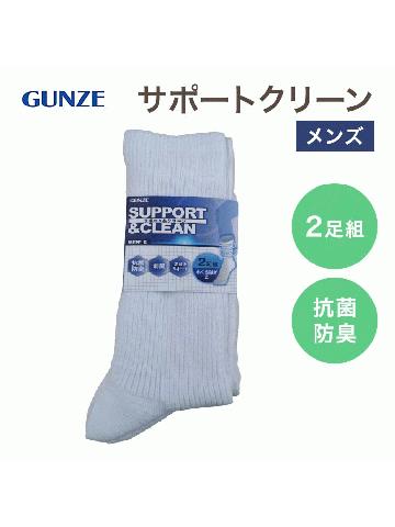 【グンゼ】FE0102 SUPPORT & CLEAN/サポート＆クリーン　メンズソックス